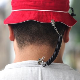 SAMSFX Hat Clip Cap Retainer Keeper Holder for Boating Sailing Kayak Fishing, 360 Degree Rotation Stainless Steel Clip, 3PCS in Pack