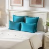 FUTEI Teal Boho Throw Pillow Covers with Tassels 18x18 Inch