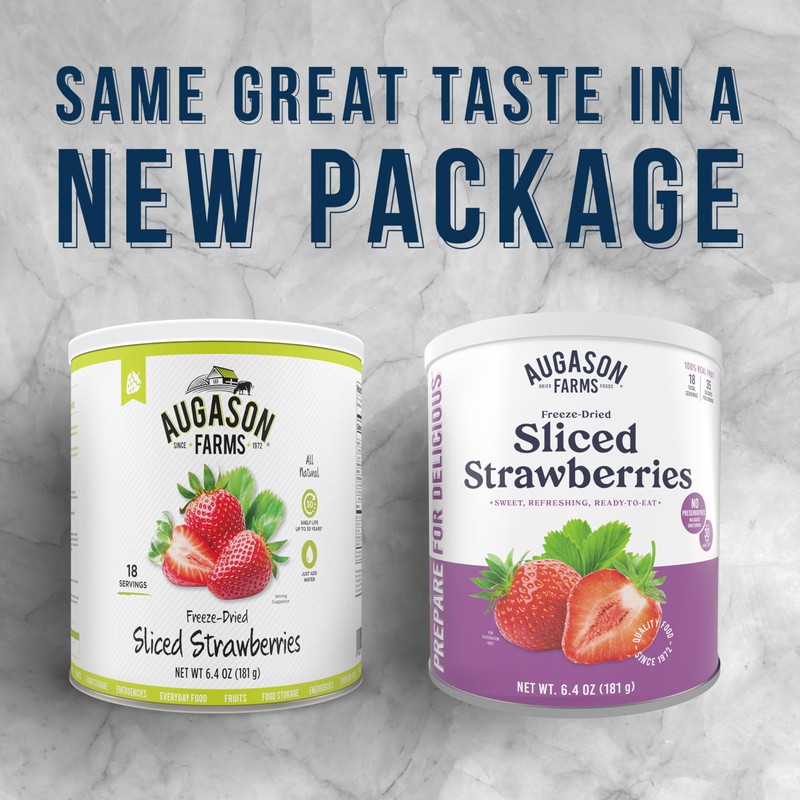 Augason Farms Freeze Dried Sliced Strawberries Can - Gluten Free