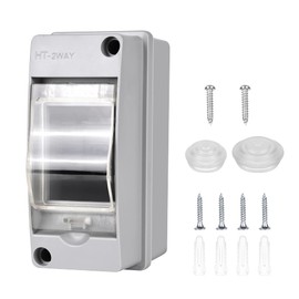 Surface-Mounted Fuse Box: Distribution Box Surface-Mounted, Fuse Box 2 Modules Junction Box IP65 Wet Row Small Distribution Box Surface-Mounted