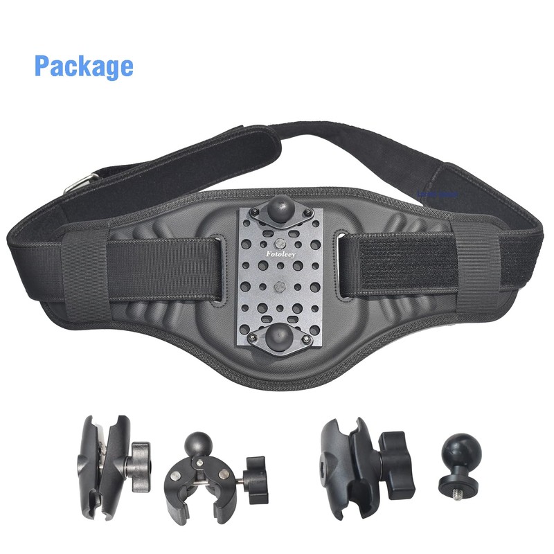 Fotoleey Updated Back Bar Waist Strap Mount for Insta360 X5/X4/X3/X2