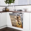 Rustic Guitar Decor Dishwasher Magnet Cover,Inspiring Quotes Decal Refrigerator Magnets,Farmhouse