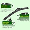 ZIXMMO QUALITY 20in + 18in Premium All-Season Windshield Wiper Blades