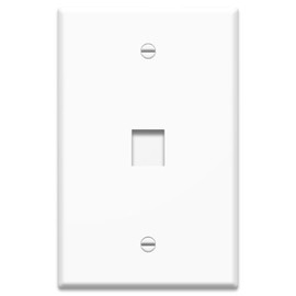 Legrand - OnQ Oversized Wall Plate, Single Gang Large Wall Plate, 1 Port Wall Plate is 75IN Higher and Wider Than Standard Size Wallplates, White, 10 Count, WP3301WH10