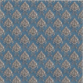 Needles N Minis 1:12, 1" Scale Dollhouse Miniature Wallpaper Wedgewood Blue 3 Shts - 0003030