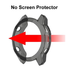 KeeFos TPU Hülle Kompatibel mit Garmin Fenix 7 Pro Solar, Stoßdämpfend Schutzhülle Silikon Ultradünne Flexibles Kratzfest Gehäusefür Garmin Fenix 7 Pro Solar (Schwarz)