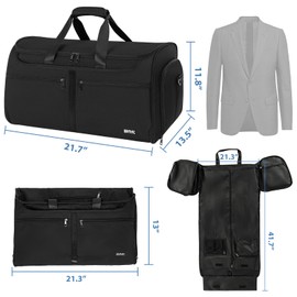 Foldable Duffle Bag For Travel Convertible Garment Bag With Shoe Compartment, Detechable Shoulder Strap Carry On Duffel Bag For Men Women