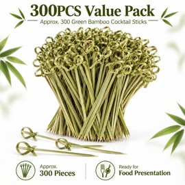 300PCS Cocktail Sticks, 9cm Bamboo Skewers