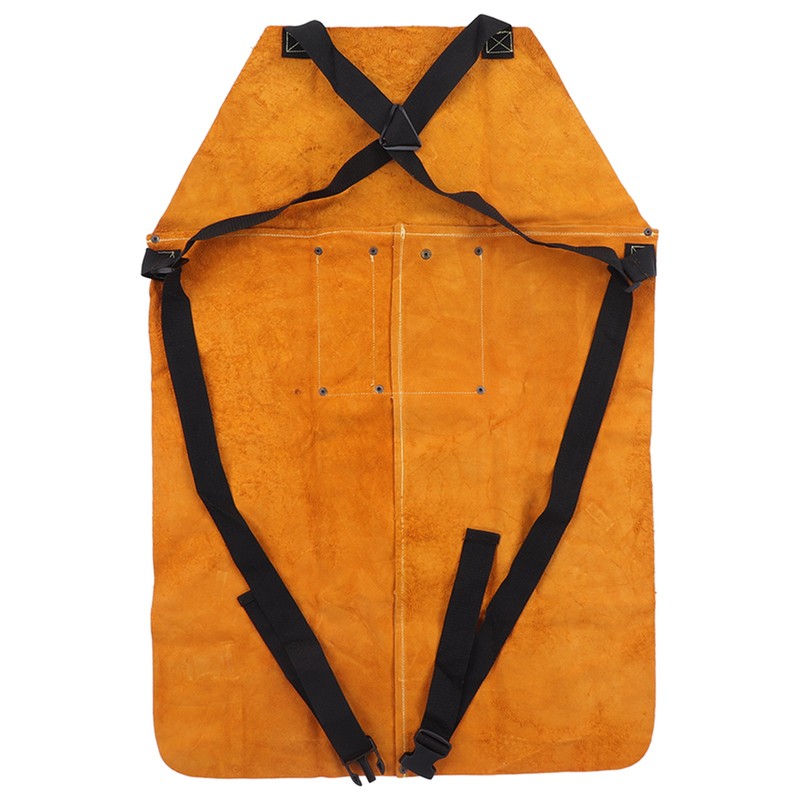 Welding Apron Leather Adjustable Strap Anti Splashing Flame Retardant for
