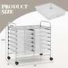 RELAX4LIFE 12-Drawer Rolling Storage Cart - Mobile Utility Cart on