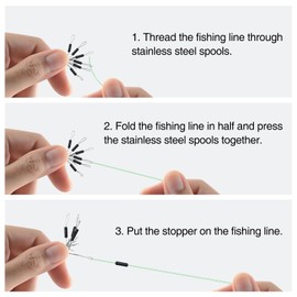 Annyswit 150 Pcs Rubbers Fishing Bobber Beads Stopper S & M & L 6 in 1 Fishing Floats Stops Small Black Cylinder Shape Float Sinker Stops for Finesse Fishing Sets & Sea fishing