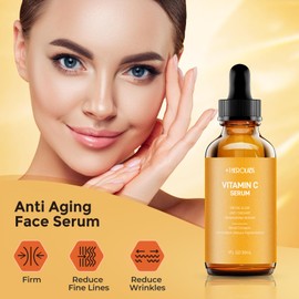 +1HEROLABS +1HEROLABS 2 Packs Vitamin C Serum for Face CAnti Aging Face & Eye Serum, Hyaluronic Acid, Reduce Fine Lines, Dark Spots and Wrinkle