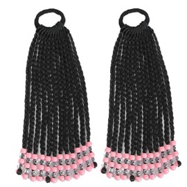 Kid Ponytail With Beads Braid Detachable Protective Hairstyle For Girls | Box braids,kid ponytail,with beads,colorful beads,protective hairstyle,easy 