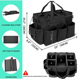 IBVIVIC Wearable Cleaning Caddy Bag for Cleaning Supplies,Large Capacity Cleaning Organizer Tote Bag for Cleaners Housekeepers