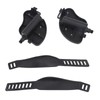 2PCS Exercise Bike Pedals with Straps PP PVC Stainless Steel