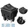uxcell DPDT 6P 2Position 2NO 2NC ON-OFF Snap in Mounting