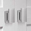 VEHCIL 10 Pack Square Cabinet Knobs Brushed Nickel, Single Hole