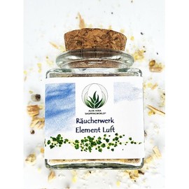 Incense Element Air Glass 50 ml with Aden, Sandalwood, Dammar etc