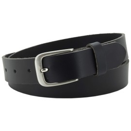 Vascavi Leather Belt, Genuine Leather Belt for Men and Women, Can Be Shortened, Made in Germany, 3 cm Wide, black