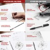 XFasten Extra Fine Point Pens 0.38mm 24-Pack Japanese-Style Fine Tip