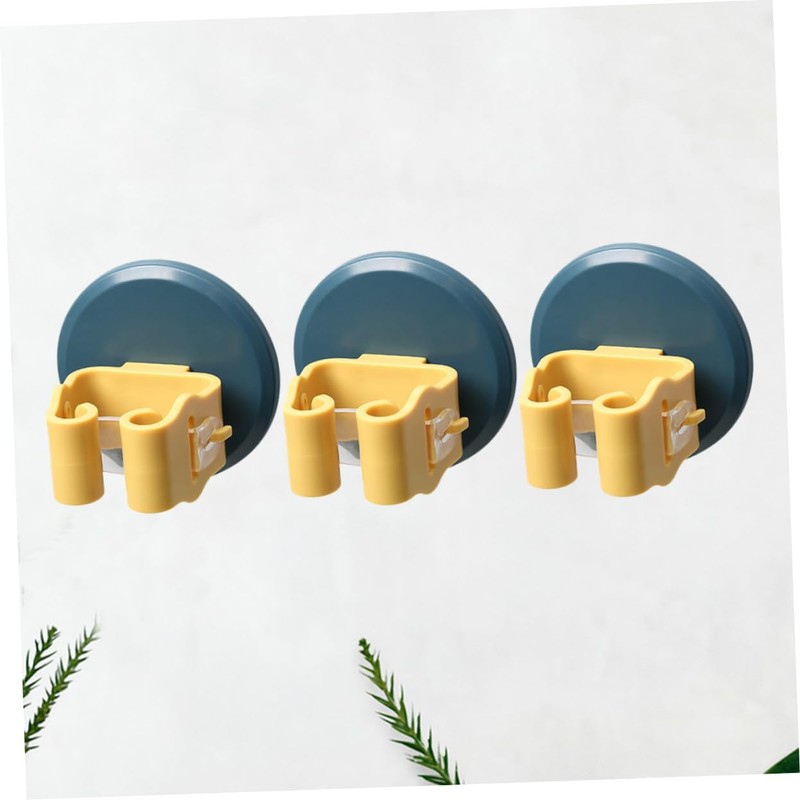 NOLITOY 3pcs Wall Mounted Mop and Broom Holder Clips Slip