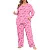 POSESHE Women’s Plus Size Pjs Two Piece Fall Pajama Sets
