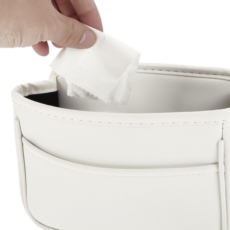 A ABSOPRO Car Trash Can Portable and Hanging 8.3" Length