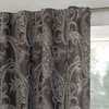 Sun Zero Pedra Paisley Embroidery 100% Blackout Back Tab Curtain