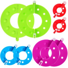 Ciieeo 8pcs Pompom Makers Assorted for Easy Wool Craft Projects Fun and Practical Tools for Boys and Girls and Adults to Create Fluff