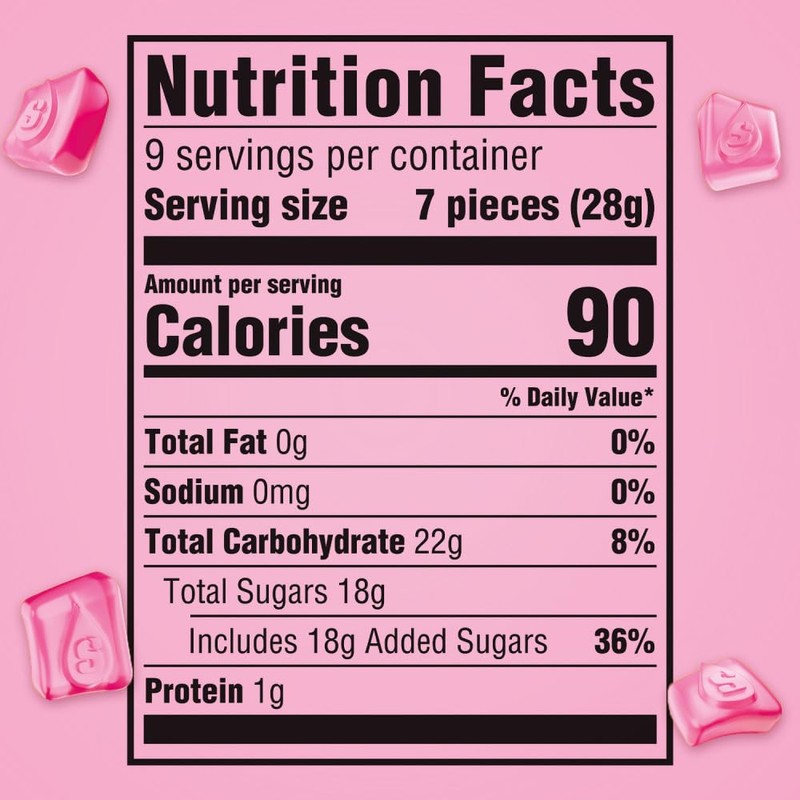 STARBURST Gummies All Pink Gummy Candy Strawberry Flavored Chewy Snacks