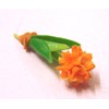 Tumdee Miniatures Dolls House Miniature Single Orange Allium Flower Miniature