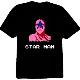 Pro Wrestling Star Man NES T Shirt XL Black