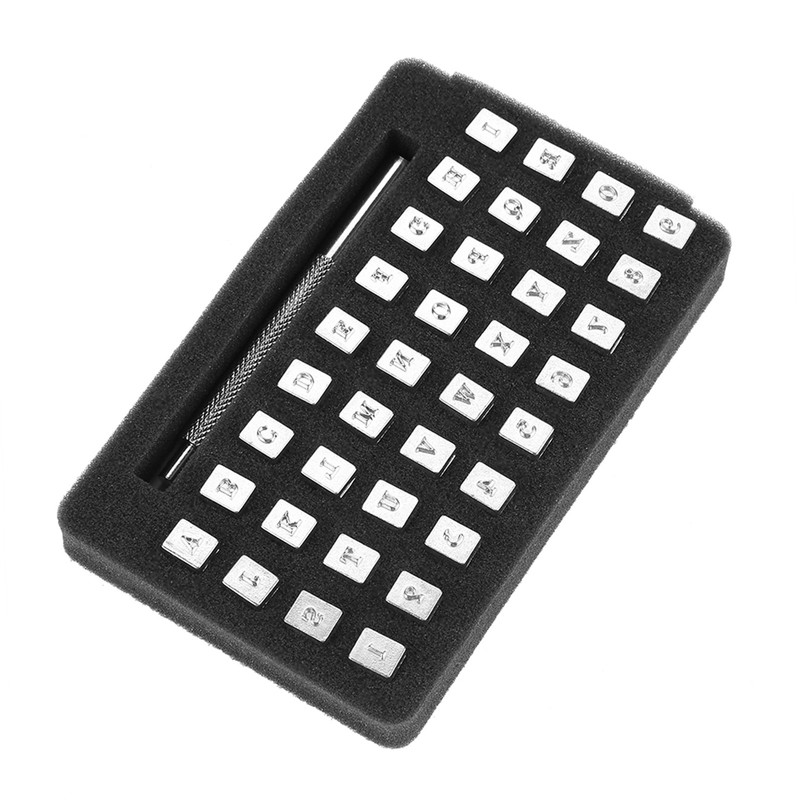 36Pcs Steel Letter Number Leather Stamper Punching Tool for DIY