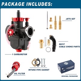 PE26 Carburetor 26mm Carb with Carb jets for 150cc to 200cc Universal 2T 4T Engine Dirt Bike Motocross Motorcycle Scooter ATV Quad