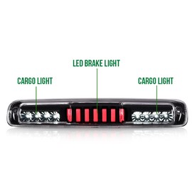 GRAND ORANGE LED 3rd Brake Light Compatible with 1999-2006 Chevy Silverado 1500 2500 3500 & HD Models/2007 Chevy Silverado 1500 2500 3500 & HD Models Classic Third Tail Brake Light Cargo Lamp I Type