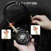 ATsafepro エアゲージ 車 700KPA, 空気圧ゲージ タイヤ圧力計,柔軟なホースグローダイヤルを備えた正確な車のタイヤゲージ， 自転車、オートバイ、車、SUVなどに