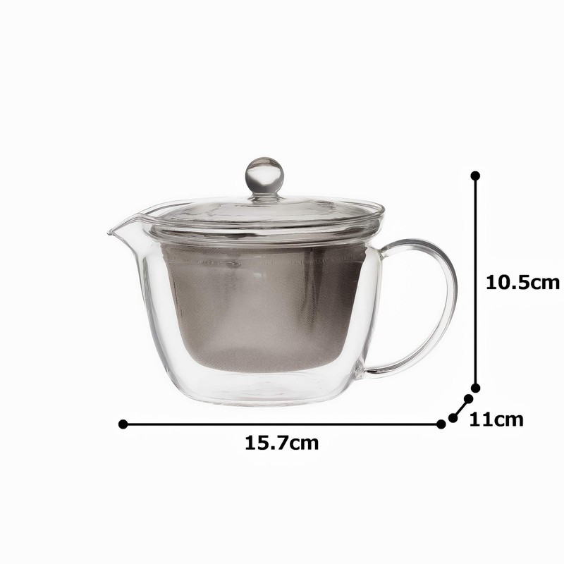 TAMAKI ティーポット 耐熱ガラス クリア 17×11×10.5cm 450ml T-707531