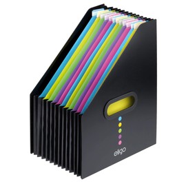 Snopake 15171 Eligo 13 Part Desk Storage Expander A4 Portrait Black