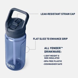 YETI Yonder 600 ml/20 oz Water Bottle with Yonder Straw Cap, Ultramarine Violet
