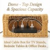 Large Rattan Cable Management Box, Decorative Large Power Strip and