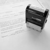 Custom Signature Stamp - Self Inking - Black Ink -