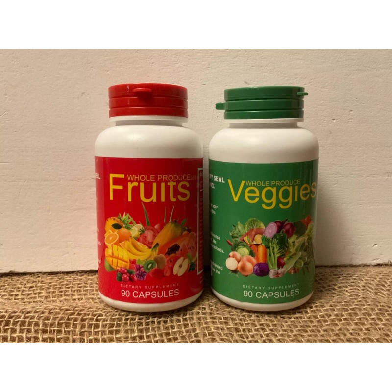 Private-label Whole Produce Fruits & Veggies 90 Capsules Each Exp: