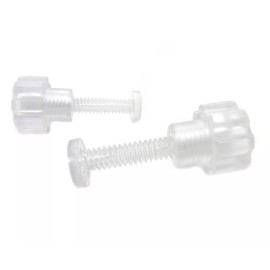Fasten Tight® PolyCarbonate Fastener 10-24 , 1-1/4 inch clear Bolt, Clear Thumb Nut 12 sets