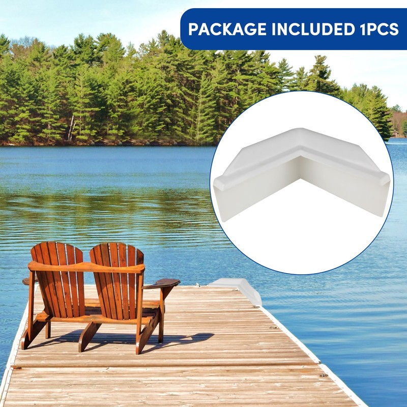 BALAVA Dock Corner Bumper,Vinyl Boat Dock Corner Bumpers with 90