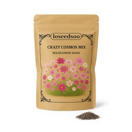 loseedsoo Crazy Cosmos Mix Wildflower Seeds for Planting – 1 oz – 5000+ Seeds, Easy to Grow, Attracts Butterflies, Multiple Colors