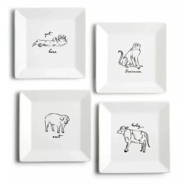 Undisclosed The Cellar Animal Appetizer Plates, Set of 4