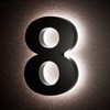 LLtronation 6 Inch Backlit House Numbers for Outside, Stainless Steel,