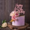Happy 60th - Decoración para tarta (oro rosa)