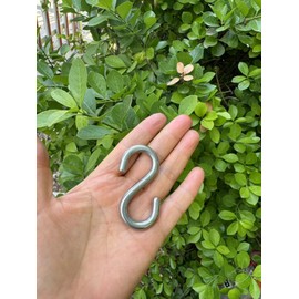 JY-MARINE S Hooks 316 Stainless Steel Marine Grade Heavy Duty S Shaped Hooks Metal Hooks for Hanging Hammock Stand Swing Plants Utility Hooks 60mm Long 6mm Thickness,12pieces