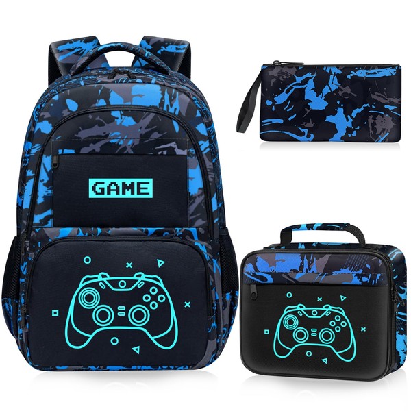 Fitvc Glow in The Dark Backpack for Boys - 3pcs
